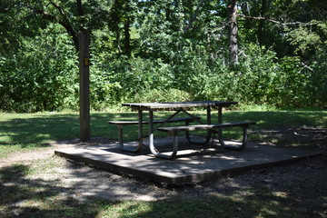 Sticker - Picnic Table in a Park