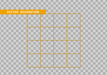 Poster - Golden Metal mesh geometric shape. Lattice Metal 3d object. Vector illustration