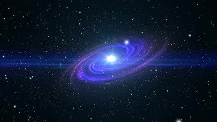galaxy and optical flare star-studded in space, the universe