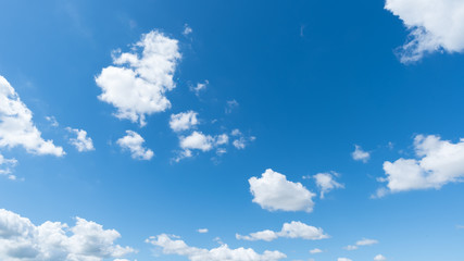 Wall Mural - panoramic beautiful, clear blue sky background, clouds with background.