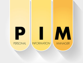 Poster - pim - personal information manager acronym, business concept background