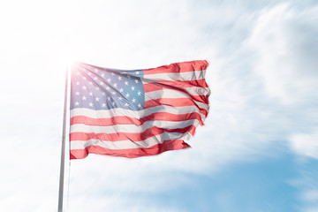 United states flag waving