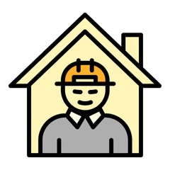 Poster - Modern house architect icon. Outline modern house architect vector icon for web design isolated on white background