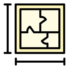 Poster - Apartment plan icon. Outline apartment plan vector icon for web design isolated on white background