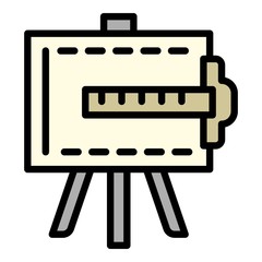 Poster - Architect easel icon. Outline architect easel vector icon for web design isolated on white background
