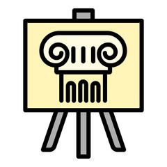 Poster - Architect column project icon. Outline architect column project vector icon for web design isolated on white background