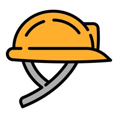 Poster - Protect helmet architect icon. Outline protect helmet architect vector icon for web design isolated on white background