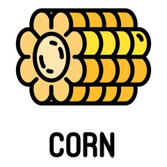 Poster - Farm corn icon. Outline farm corn vector icon for web design isolated on white background