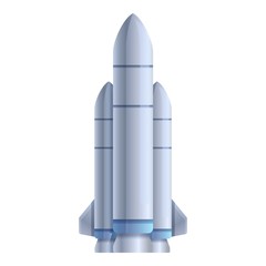 Poster - Space robot ship icon. Cartoon of space robot ship vector icon for web design isolated on white background