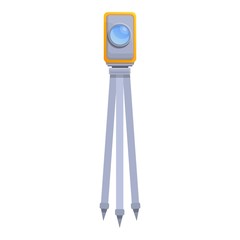 Poster - Tripod equipment icon. Cartoon of tripod equipment vector icon for web design isolated on white background