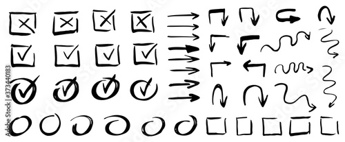 Photographie Vector checklist marks icon set