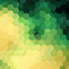 Wall Mural - Background of yellow, green geometric shapes. Mosaic pattern. Vector EPS 10. Vector illustration