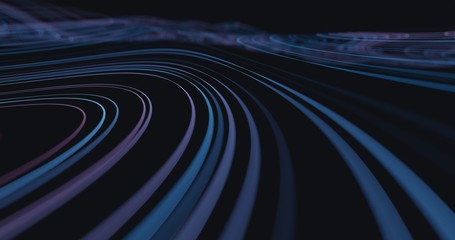 Poster - Abstract flowing lines background