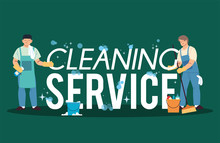 Men In Laundry And Cleaning Service