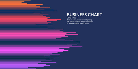 Business graph on a white background. Chart analysts of growth and falling profits.