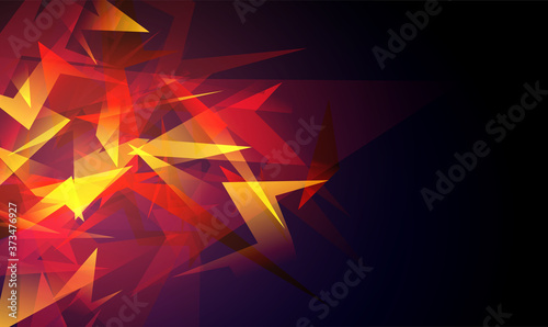 Fotomural Red abstract shapes explosion