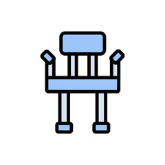 Poster - Chair retirement home icon. Simple color with outline vector elements of nursing home icons for ui and ux, website or mobile application