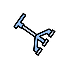 Poster - Walking stick old icon. Simple color with outline vector elements of nursing home icons for ui and ux, website or mobile application