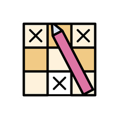 Poster - Sudoku retirement home icon. Simple color with outline vector elements of nursing home icons for ui and ux, website or mobile application