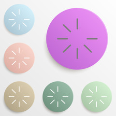 Poster - Loading badge color set. Simple glyph, flat vector of web icons for ui and ux, website or mobile application