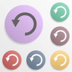 Poster - Arrow, refresh badge color set icon. Simple glyph, flat vector of arrows icons for ui and ux, website or mobile application