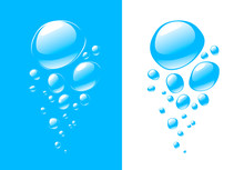 Water With Bubbles. Aqua Vector Illustration