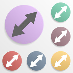 Poster - Arrow, size badge color set icon. Simple glyph, flat vector of arrows icons for ui and ux, website or mobile application