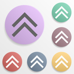 Poster - Arrow, up badge color set icon. Simple glyph, flat vector of arrows icons for ui and ux, website or mobile application