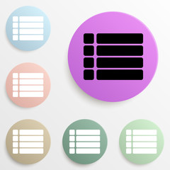 Poster - menu sign badge color set. Simple glyph, flat vector of web icons for ui and ux, website or mobile application