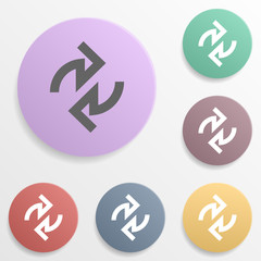 Poster - arrow badge color set icon. simple glyph, flat vector of arrows icons for ui and ux, website or mobi