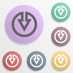 Poster - arrow badge color set icon. simple glyph, flat vector of arrows icons for ui and ux, website or mobi
