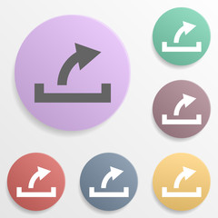 Poster - arrow badge color set icon. simple glyph, flat vector of arrows icons for ui and ux, website or mobi