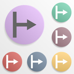Poster - arrow badge color set icon. simple glyph, flat vector of arrows icons for ui and ux, website or mobi