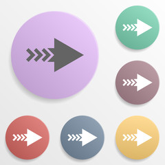 Poster - arrow badge color set icon. simple glyph, flat vector of arrows icons for ui and ux, website or mobi