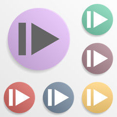 Poster - arrow badge color set icon. simple glyph, flat vector of arrows icons for ui and ux, website or mobi