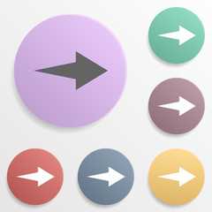 Poster - arrow badge color set icon. simple glyph, flat vector of arrows icons for ui and ux, website or mobi