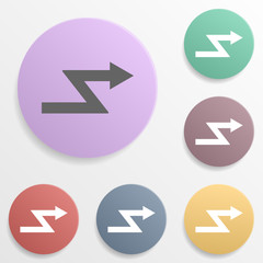 Poster - arrow badge color set icon. simple glyph, flat vector of arrows icons for ui and ux, website or mobi