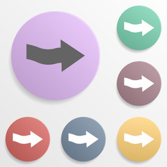 Poster - arrow badge color set icon. simple glyph, flat vector of arrows icons for ui and ux, website or mobi