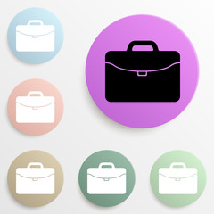 Poster - diplomat badge color set. Simple glyph, flat vector of web icons for ui and ux, website or mobile application
