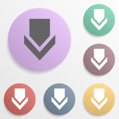 Poster - arrow badge color set icon. simple glyph, flat vector of arrows icons for ui and ux, website or mobi