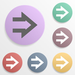 Poster - arrow badge color set icon. simple glyph, flat vector of arrows icons for ui and ux, website or mobi