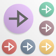 Poster - arrow badge color set icon. simple glyph, flat vector of arrows icons for ui and ux, website or mobi