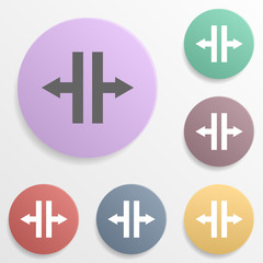 Poster - arrow badge color set icon. simple glyph, flat vector of arrows icons for ui and ux, website or mobi