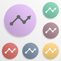 Poster - arrow badge color set icon. simple glyph, flat vector of arrows icons for ui and ux, website or mobi