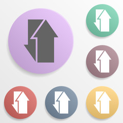 Poster - arrow badge color set icon. simple glyph, flat vector of arrows icons for ui and ux, website or mobi