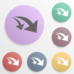 Poster - arrow badge color set icon. simple glyph, flat vector of arrows icons for ui and ux, website or mobi