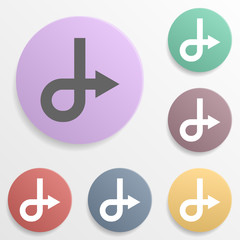 Poster - arrow badge color set icon. simple glyph, flat vector of arrows icons for ui and ux, website or mobi