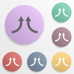 Poster - arrow badge color set icon. simple glyph, flat vector of arrows icons for ui and ux, website or mobi