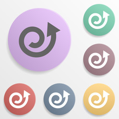 Poster - arrow badge color set icon. simple glyph, flat vector of arrows icons for ui and ux, website or mobi