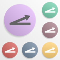 Poster - arrow badge color set icon. simple glyph, flat vector of arrows icons for ui and ux, website or mobi